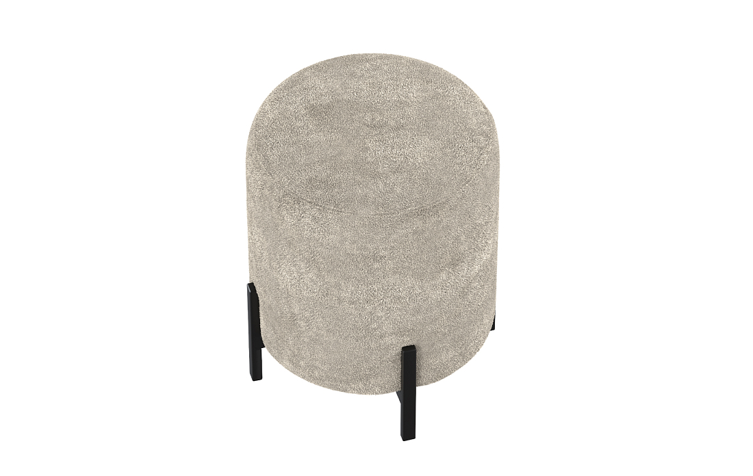 Пуф Люкс (круглый) велюр Панда монсун какао